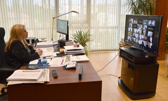 De Gregorio, durante la reunión con representantes municipales este lunes. /Jta.