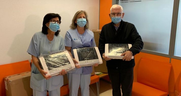 Caja Rural de Soria, a través de su Fundación Científica, entrega 8 nuevos respiradores al Hospital Santa Bárbara