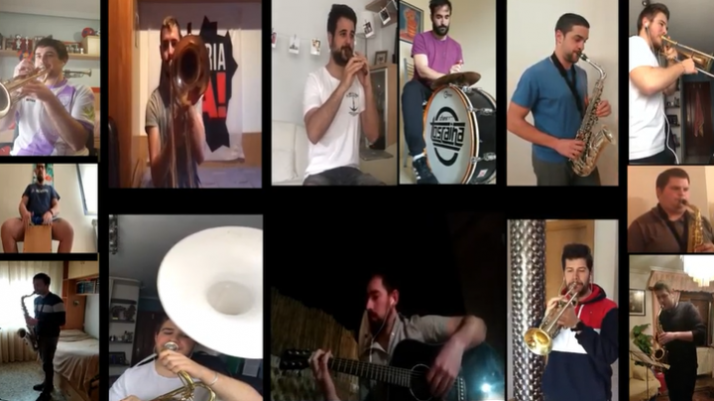 VÍDEO: La charanga soriana La Toscaina celebra el alivio del confinamiento con Fito