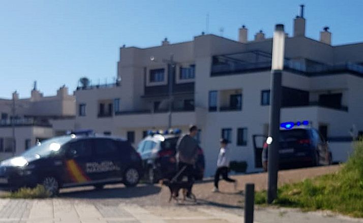 Un control del CNP en la capital durante el confinamiento. /SN