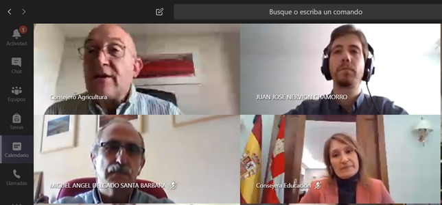 La Junta subraya la importancia del campo durante una charla virtual con los alumnos del IES Antonio Machado