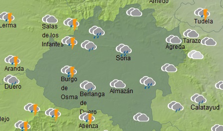 Nuboso con chubascos frecuentes a lo largo del día