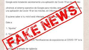 BULO. Ni Apple, ni Google ni el Gobierno han instalado una app del Covid-19
