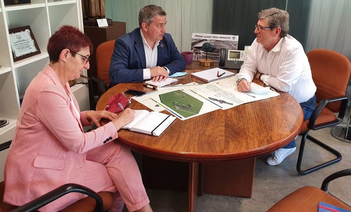 Delgado, Antón y Jaquotot en su encuentro de este miércoles. /PSOE