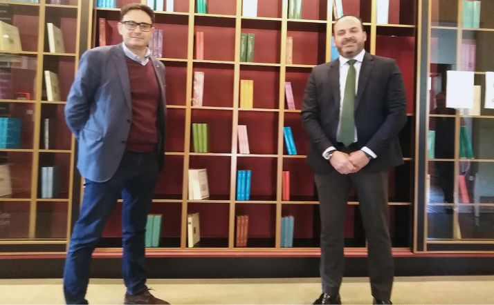 Cobo (dcha.) y González, en la sede de la fundación. 