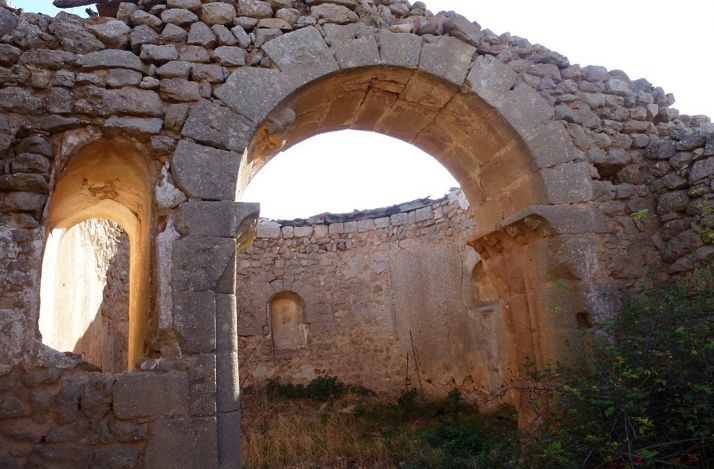 Ruinas de la ermita de San Millán, despoblado de Borque (Velila de los Ajos). /Jta.