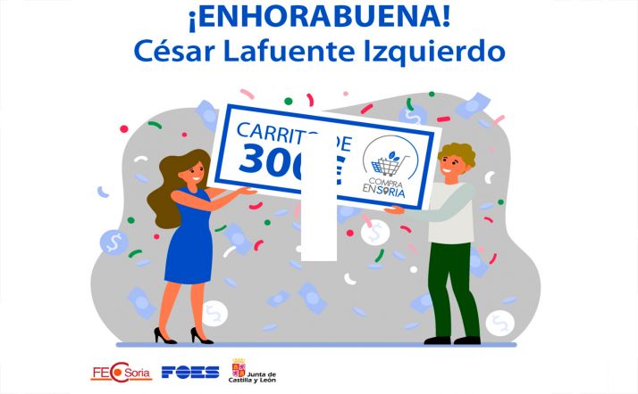 César Lafuente Izquierdo se lleva el premio de 300 € en productos de www.compraensoria.com