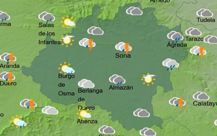 El tiempo en Soria: Se mantiene el riesgo de tormentas