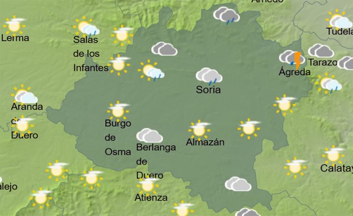 Los cielos en la provincia a las 15:00 horas. /AEMET