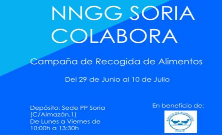 Los jóvenes sorianos del PP inician una campaña solidaria de recogida de alimentos