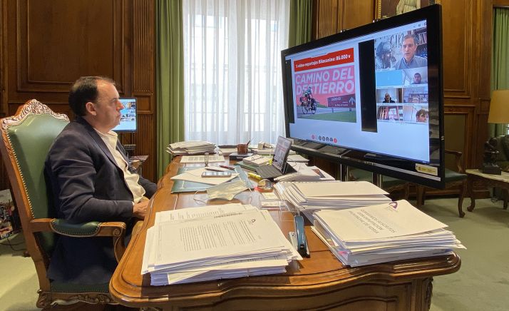 Benito Serrano, durante la reunión del Consorcio. /Dip.