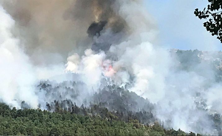 Una imagen del incendio en el parque natural. /GC