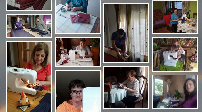 Homenaje a todos los sanestebeños que han fabricado más de 13.000 mascarillas