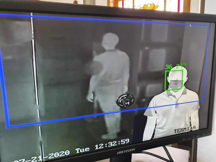 Una cámara termográfica medirá la temperatura de usuarios y trabajadores de la Diputación