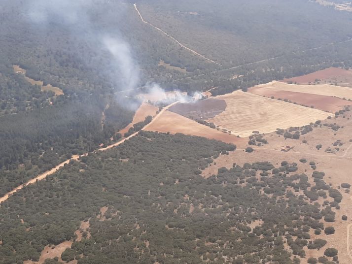 Incendio activo en Ventosilla de San Juan