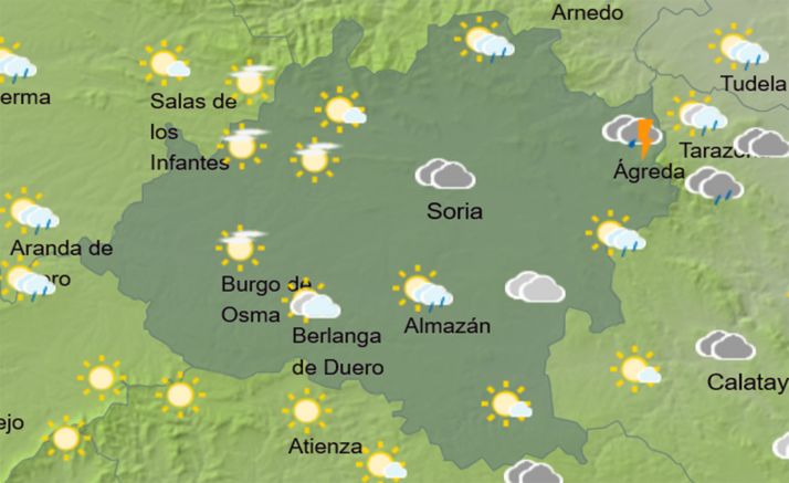 El cielo a las doce del mediodíia. /AEMET