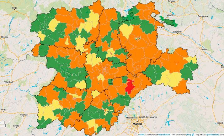 Soria baja de 8 a 7 las zonas de salud con menos de 5 infectados por 10.000 habitantes