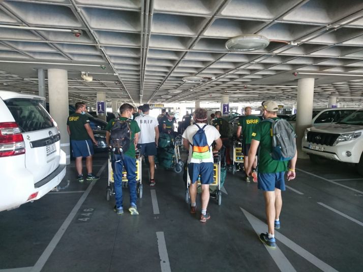 La BRIF de Lubia embarca en Barajas para sofocar el incendio de Garafía, en La Palma