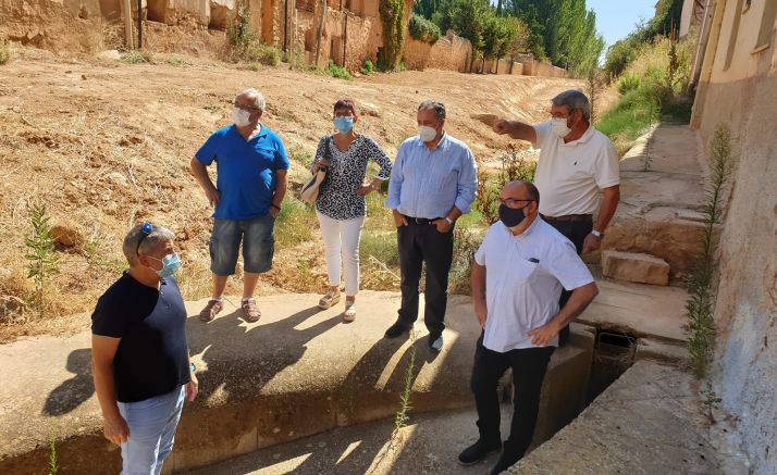 La CHE se compromete a actuar en el cauce del barranco Tejar de Santa María de Huerta, aguas arriba del casco urbano