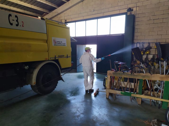Soria colabora de forma solidaria con la desinfección de otros territorios