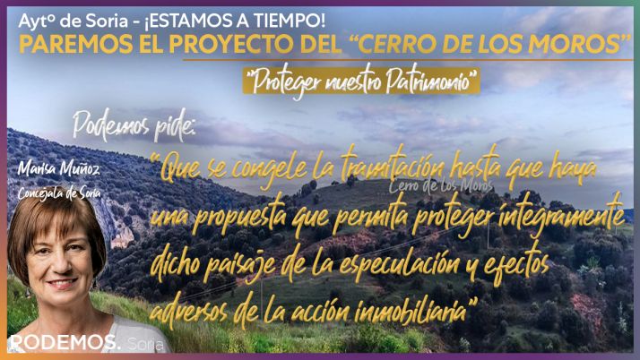 Podemos pide congelar los trámites urbanísticos del Cerro de los Moros