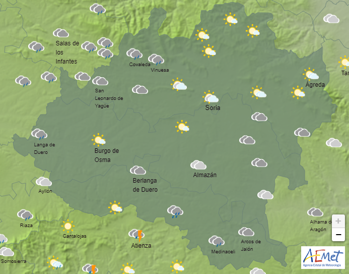 El tiempo en Soria: Remiten las lluvias, bajan las temperaturas