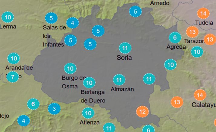 El tiempo en Soria: Más frío y nieve por encima de los 1.200 metros