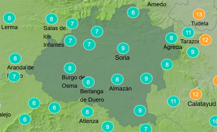 El tiempo en Soria: Mínimas de bajo cero