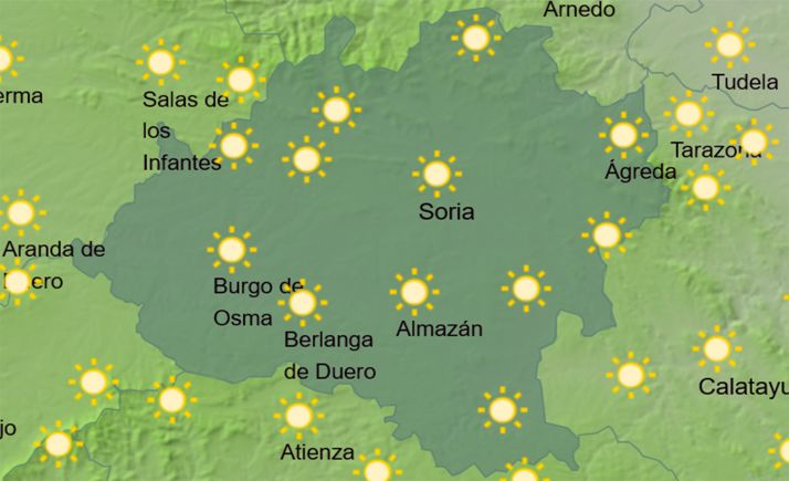 Mapa del cielo a las 13:00 horas. /AEMET