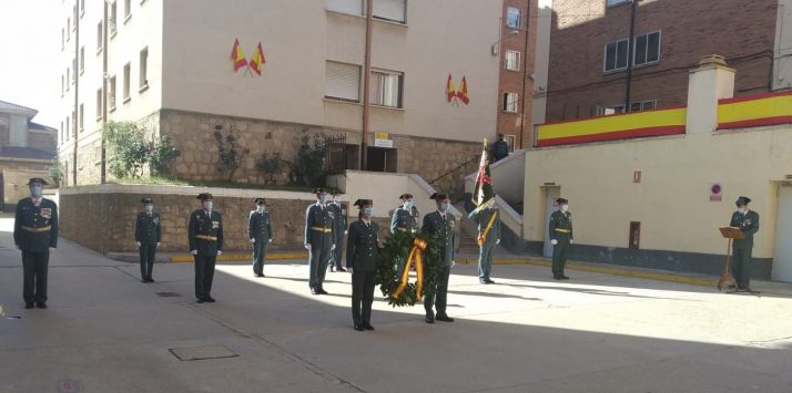 La Guardia Civil de Soria celebra su patrona en la intimidad con un acto simbólico