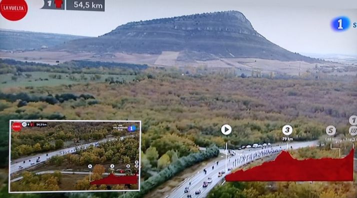 Contracrónica del paso de La Vuelta por Soria: El Pico Frentes se llama ahora Valonsadero para 190 países