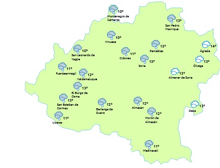 Tiempo de Soria a las 15:00 horas/eltiempo.es