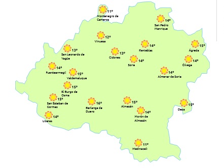 Tiempo de Soria a las 15:00 horas/eltiempo.es