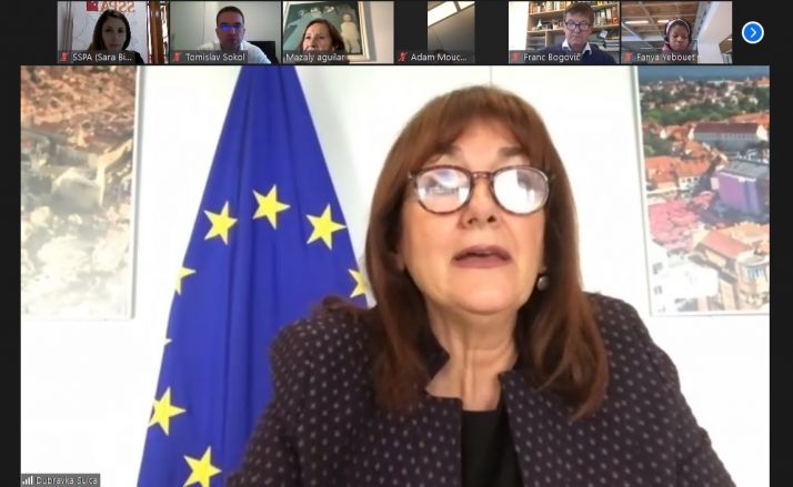 SSPA se reúne con la vicepresidenta y comisaria europea de Democracia y Demografía para conocer la situación de Soria, Teruel y Cuenca