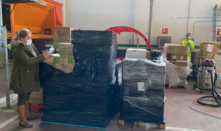 La Diputación coordina la distribución de alimentos entre las familias vulnerables de la provincia