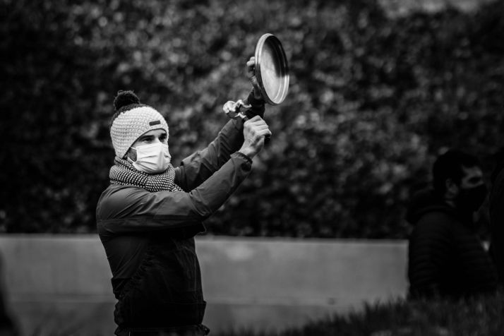 La protesta de los hosteleros sorianos, en imágenes