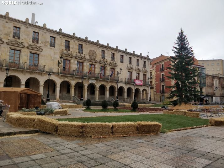 Comienza la instalación del Belén más grande de la historia de Soria