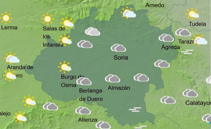 El tiempo en Soria: Continúa la nubosidad