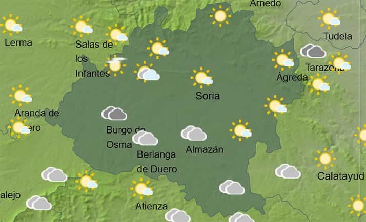 El cielo de la provincia a las 15:00 horas. /AEMET