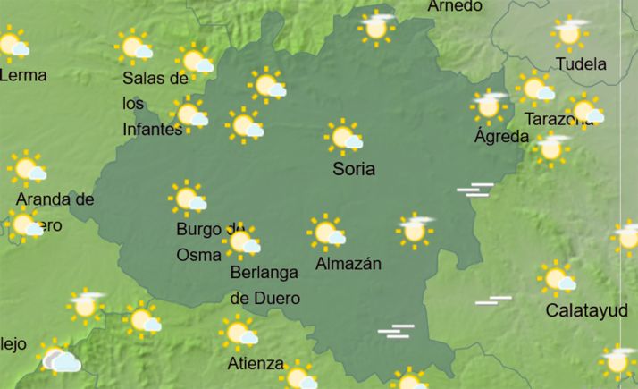 El tiempo en Soria: Menos nubosidad para este domingo