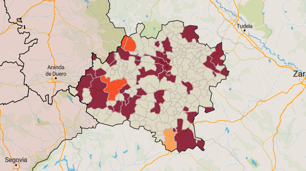Coronavirus en Soria: la incidencia baja 150 puntos en una semana