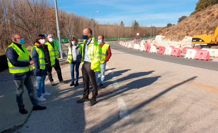 Avanzan las obras en la N-234 a su entrada a la ciudad