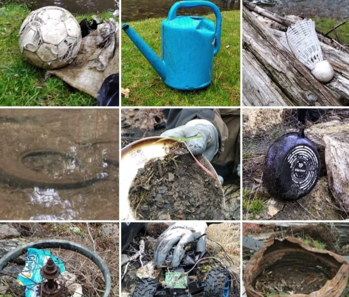 Los voluntarios y la Asociación de Pesca Pinares libran al Duero de 1.300 kilos de basuraleza 