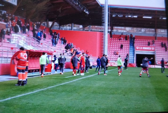 Trasladado al hospital de Soria un jugador del Lealtad tras un fuerte golpe