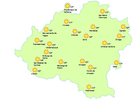 Tiempo de Soria a las 15:00 horas/eltiempo.es