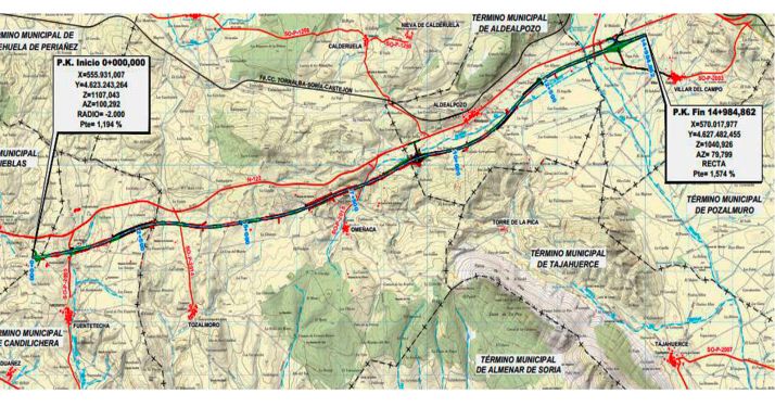 El Mitma aprueba provisionalmente y somete a información pública el proyecto de trazado del tramo Fuensaúco-Villar del Campo de la A-15