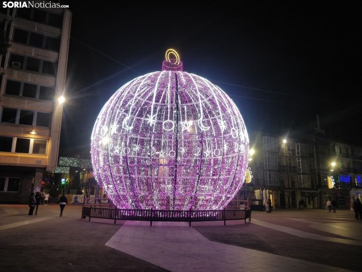Soria, la capital de provincia que más invierte por habitante en luces de Navidad
