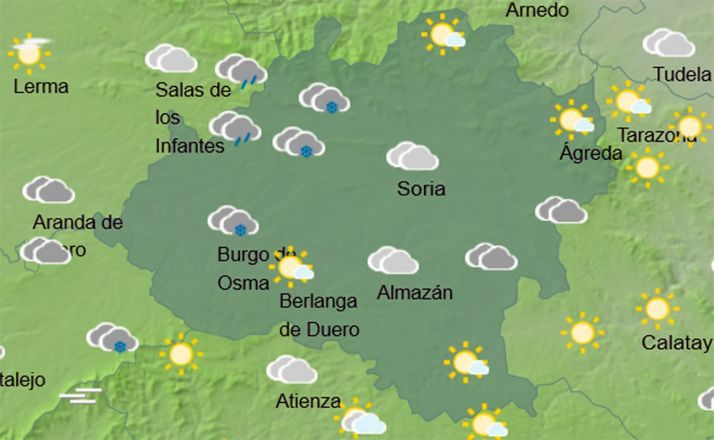 El tiempo en Soria: Más frío por el día y posibilidad de nieve a los 400 metros