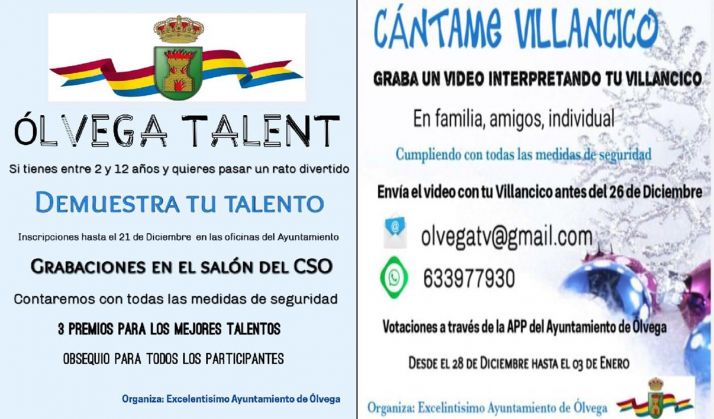 Ólvega Talent y concurso de vídeo-villancicos en la localidad del Moncayo