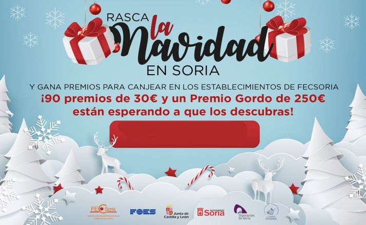 Los comercios de FECSoria repartirán esta Navidad 3.000 euros en premios en boletos ‘rasca y gana’